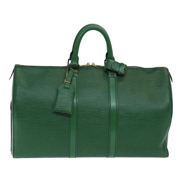 LOUIS VUITTON Epi Keepall 45 Boston Bag Green M42974 LV Auth 85192 - Picture 13 of 16